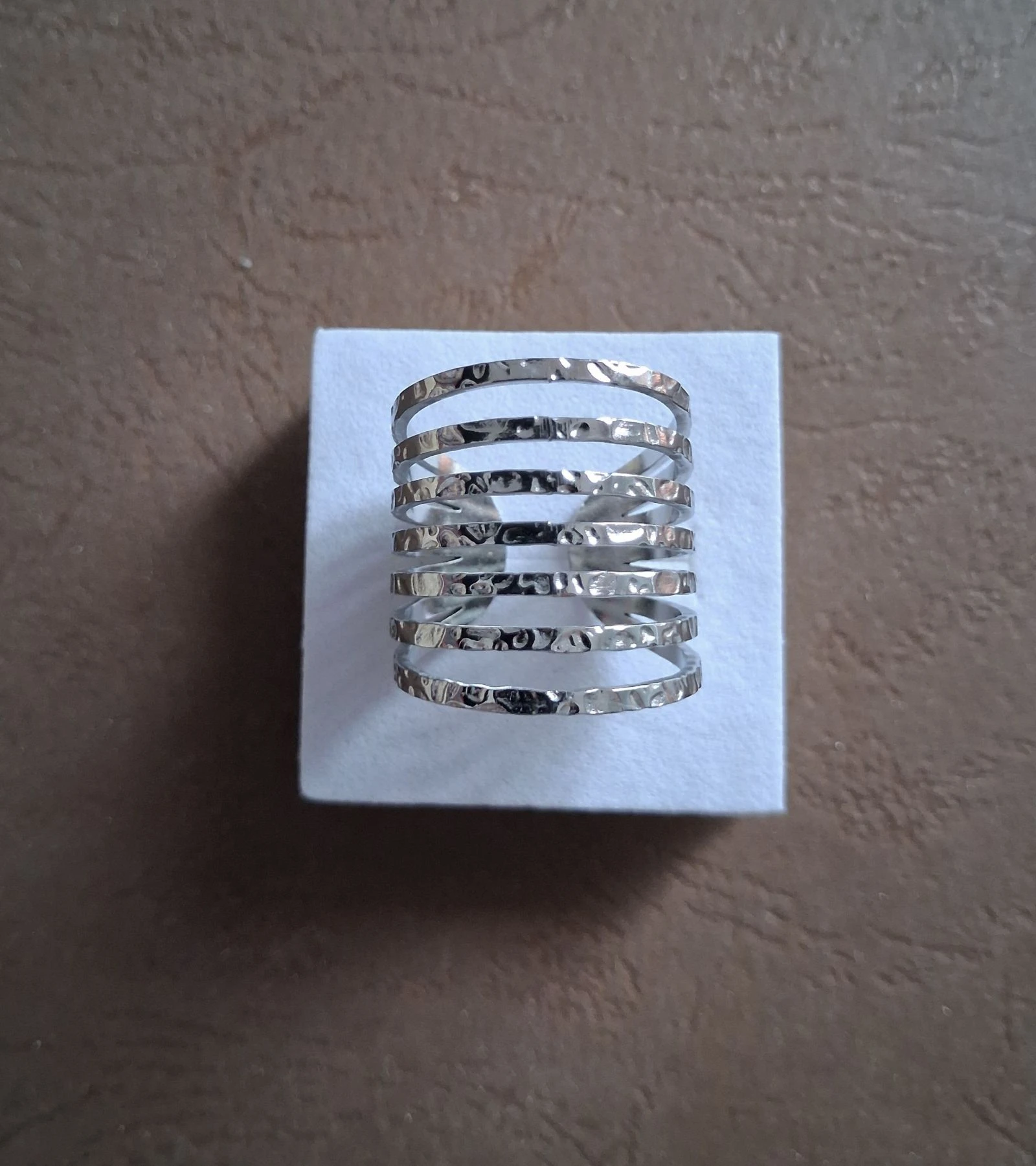 Anillo ajustable mujer acero
